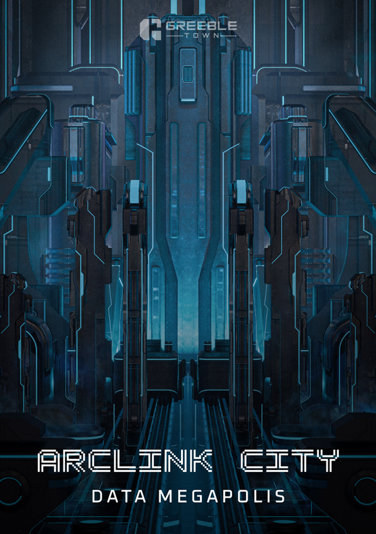 Data Light Neon Buildings 3D Asset Kitbash Kits